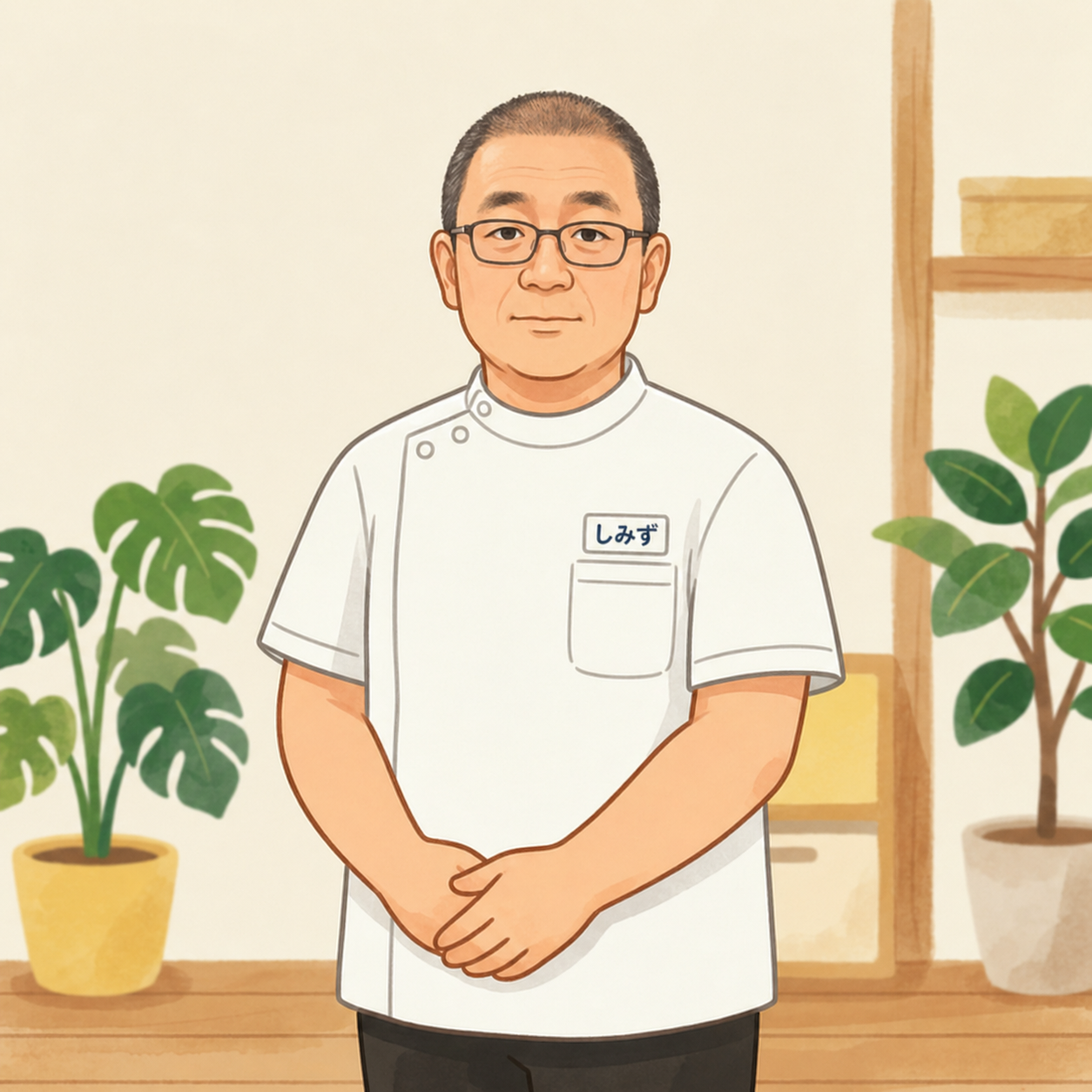 しみず整骨院の院長キャラクター